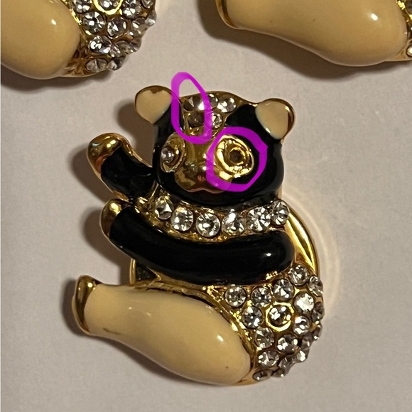 Panda button holder ( small size) - Picture 3 of 4